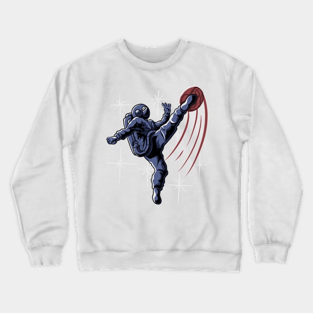 Astronaut Football Crewneck Sweatshirt by BLUESIDE